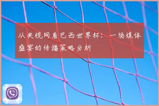从央视网看巴西世界杯：一场媒体盛宴的传播策略分析