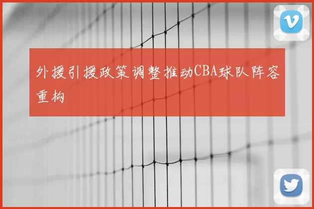 外援引援政策调整推动CBA球队阵容重构