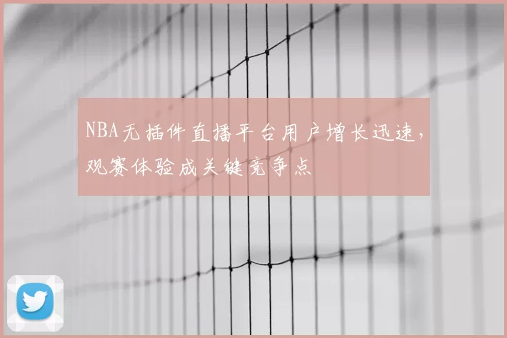 NBA无插件直播平台用户增长迅速,观赛体验成关键竞争点